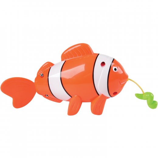 CLOWN FISH BATH TOY PULL STRING