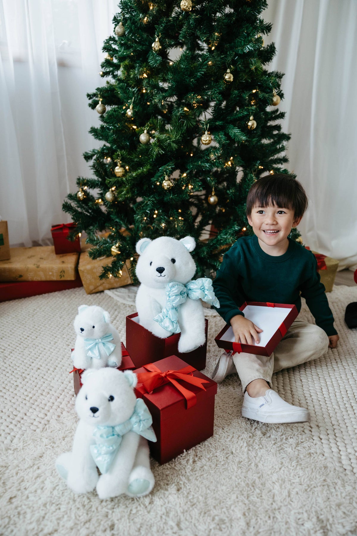 Holiday Icey Polar Bear Small 9" (23cm) Eco-Plush