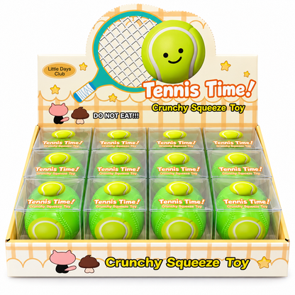 2" Crunchy Tennis Ball Squeeze Toy – Tennis Time! MSS53