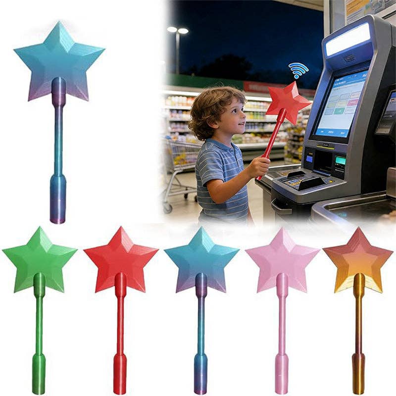 Card Holder Magic Wand 3D Printed Tap To Pay: Black-35.5 x 15.5 cm-90 g