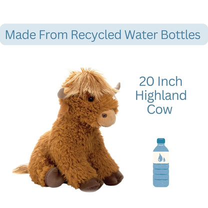 Wild Onez Highland Cow Jumbo 20" (44cm) Farm/Barnyard Animal