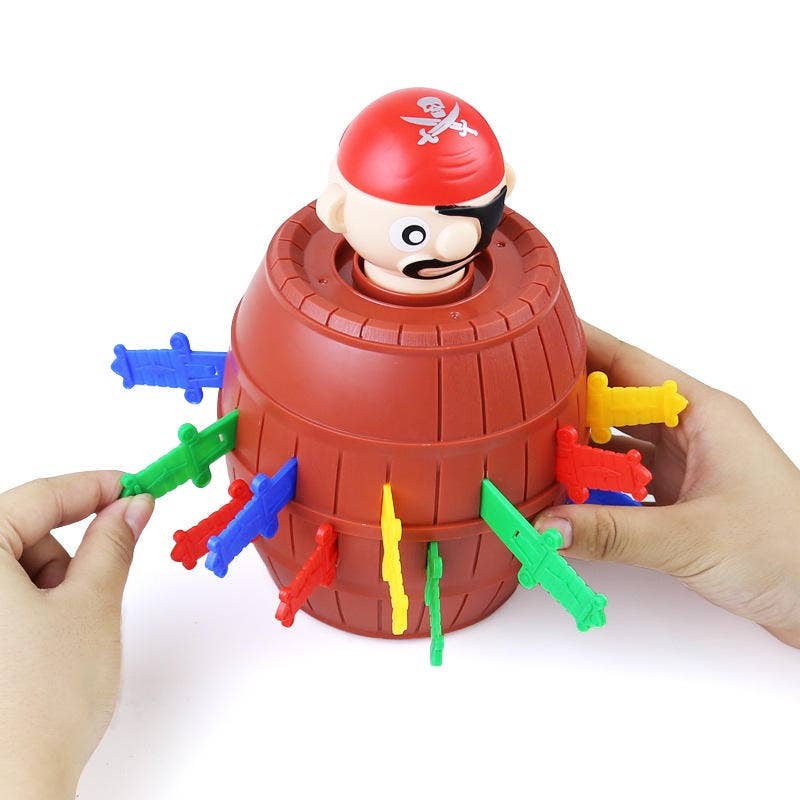 Pirate Barrel Game Pirate Funny Barrel Novelty Toy Bucket: 1 pack