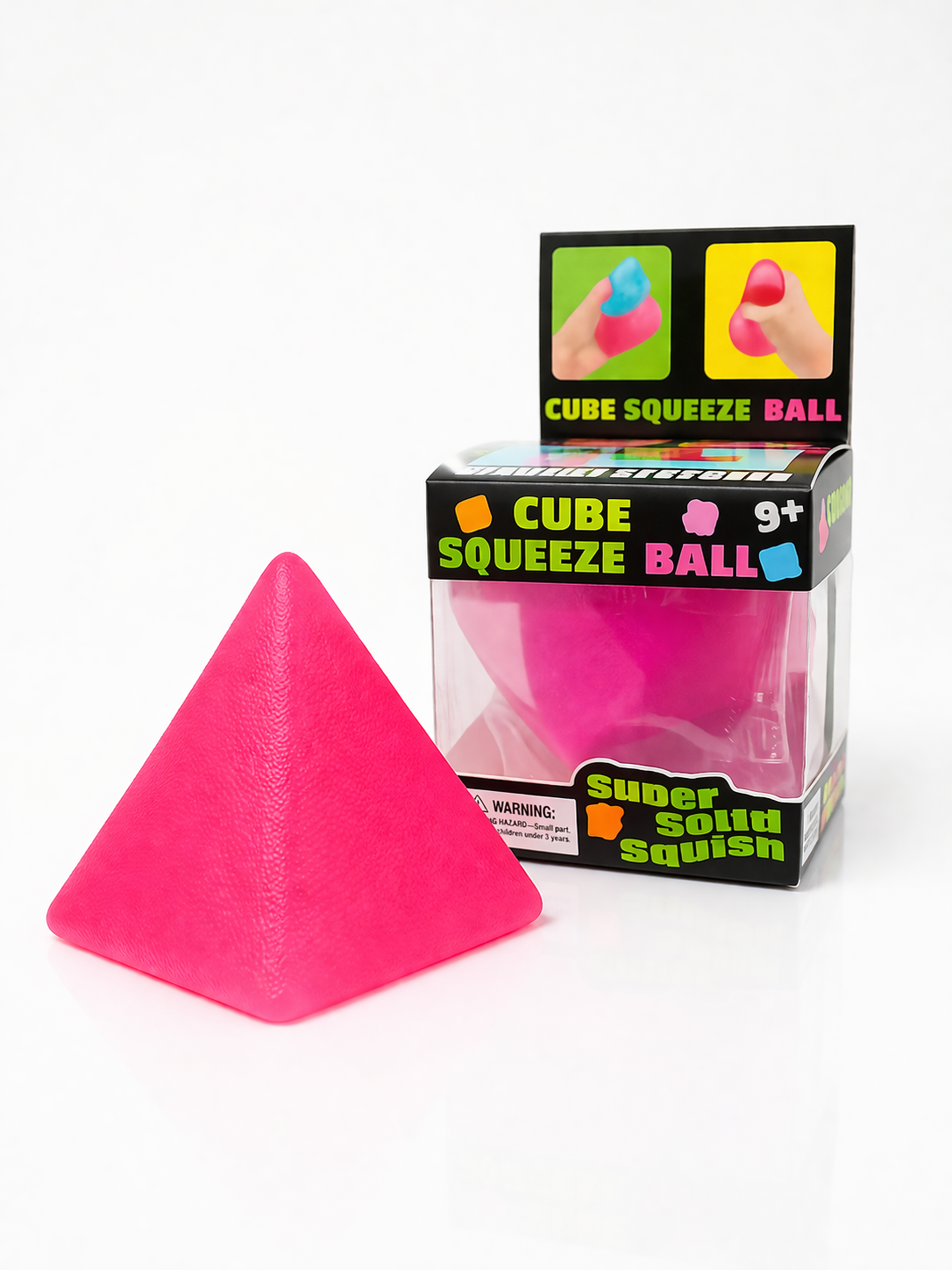Pyramid Squeeze Ball 2.5"– Assorted Colors MSND3