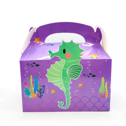 CLOSE OUT: Large Ocean Themed Gift Box with Handle