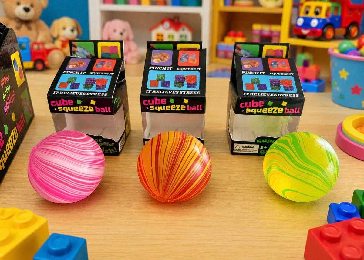 Swirl Ball Squishy- set of 12 - mixed colors