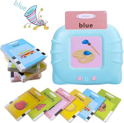 Children Learning Audible Talking Flash Cards For Kids: 1 Pack(Mix & Match Colors)