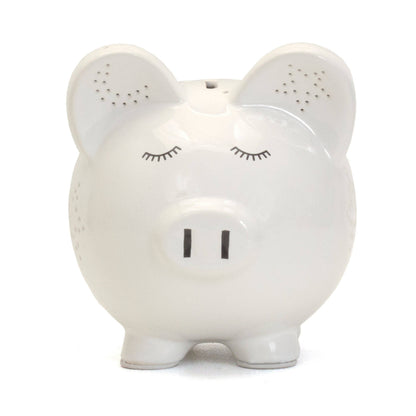White Night Light Piggy Bank