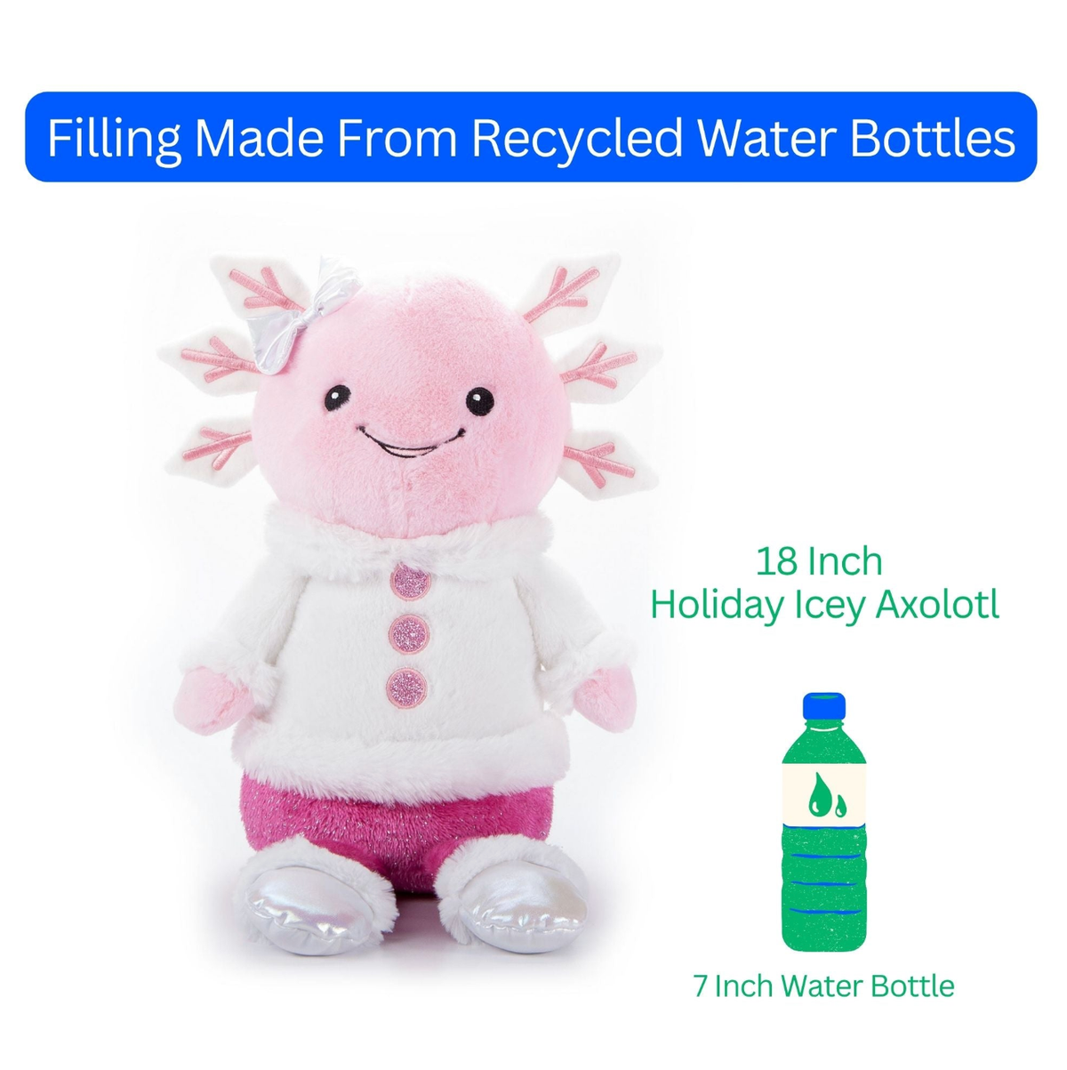 Holiday Icey Axolotl Medium 18" (46cm)