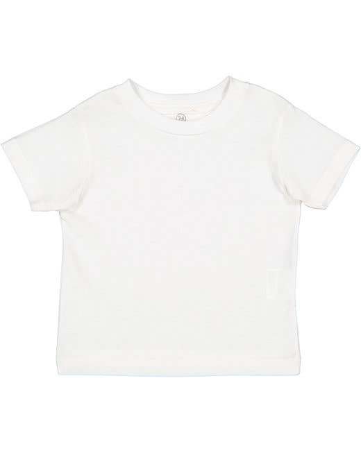 Rabbit Skins Toddler Cotton Jersey Blank T-Shirt 3301T 3301J: White / 5/6