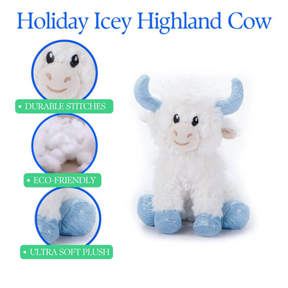 Holiday Icey Highland Cow Extra Small 6" (15cm)