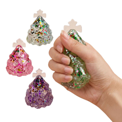 Glitter Christmas Tree Squishy Squeeze Fidget Kids Toy