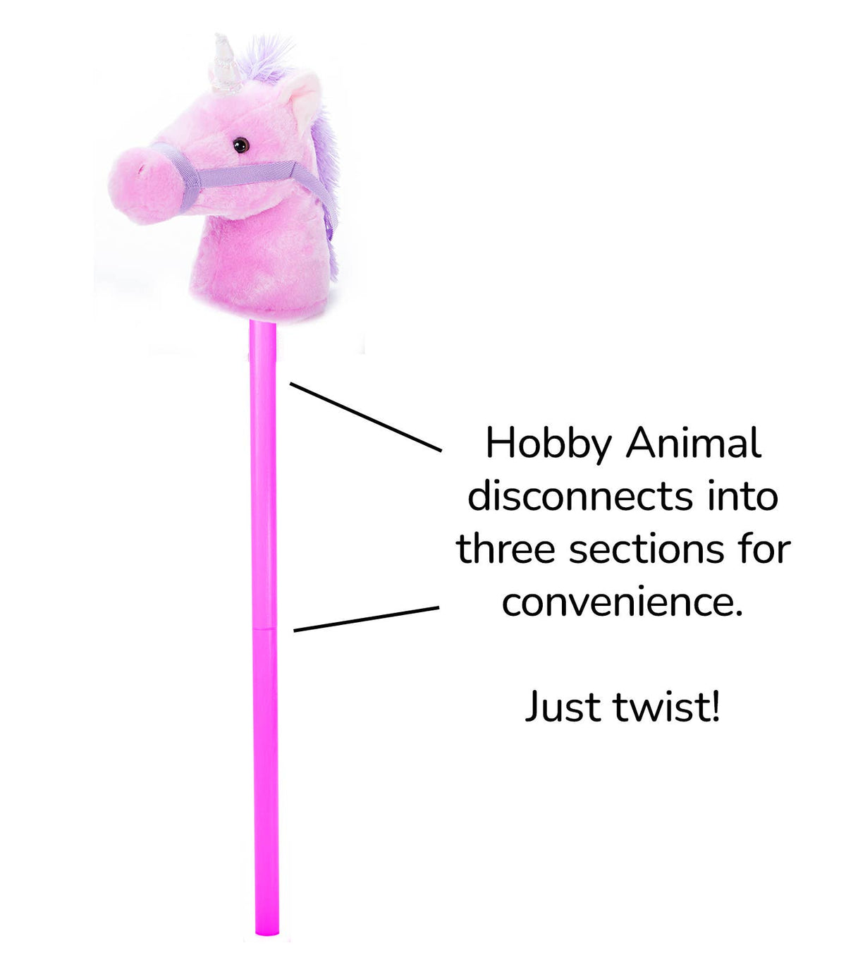 Hobby Animal Unicorn Asst Pink, Purple, White 24" (61cm) Mythical/Fantasy