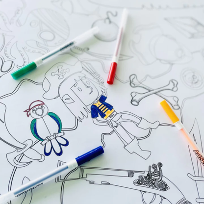 Pirate Seek & Find Coloring Sheet Huge Coloring Tablecloth