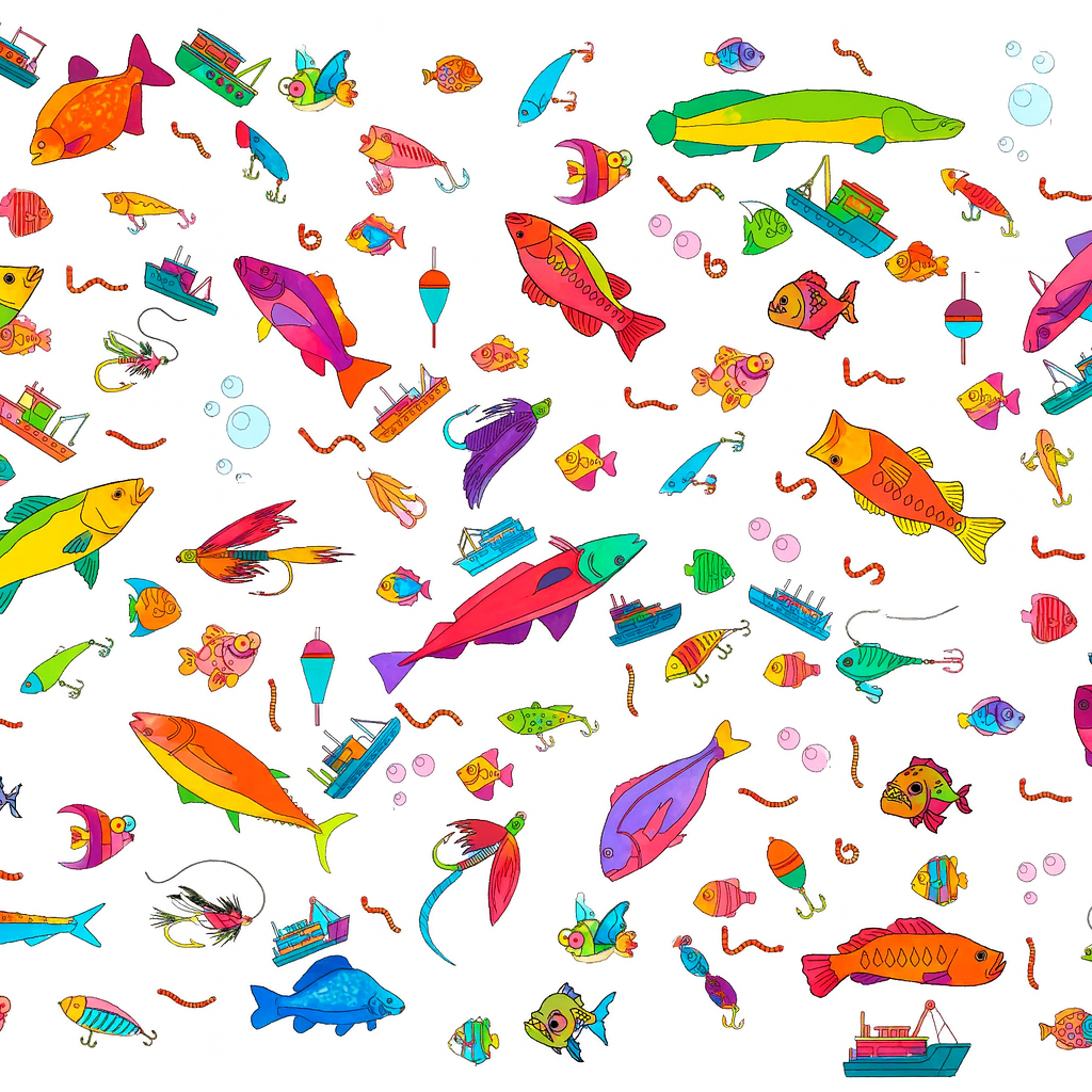 Fishing Coloring Tablecloth: Non-personalized