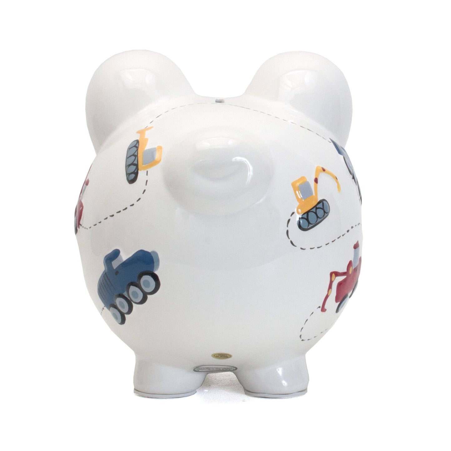 White Construction Large Piggy Bank