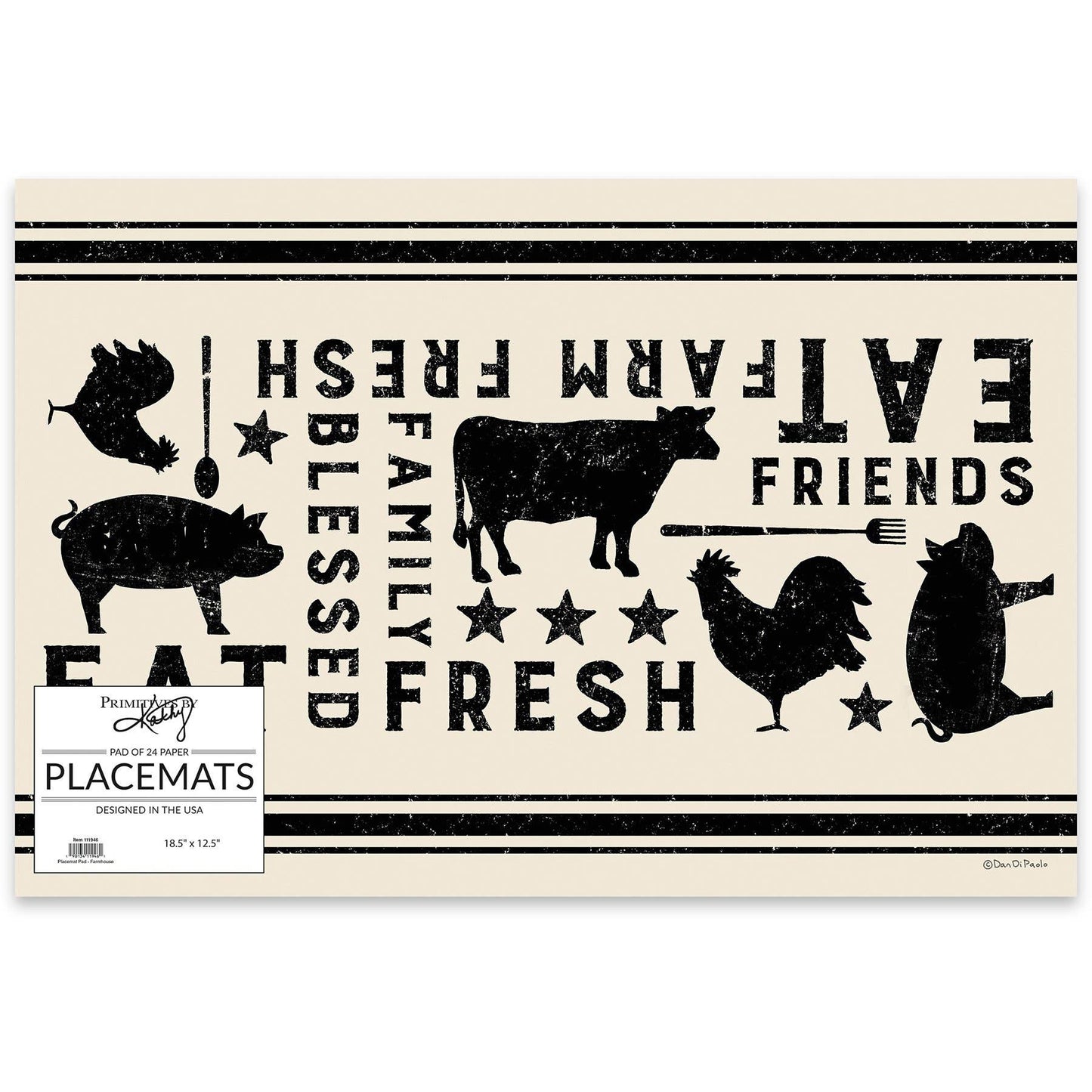 Farmhouse Paper Placemat Pad