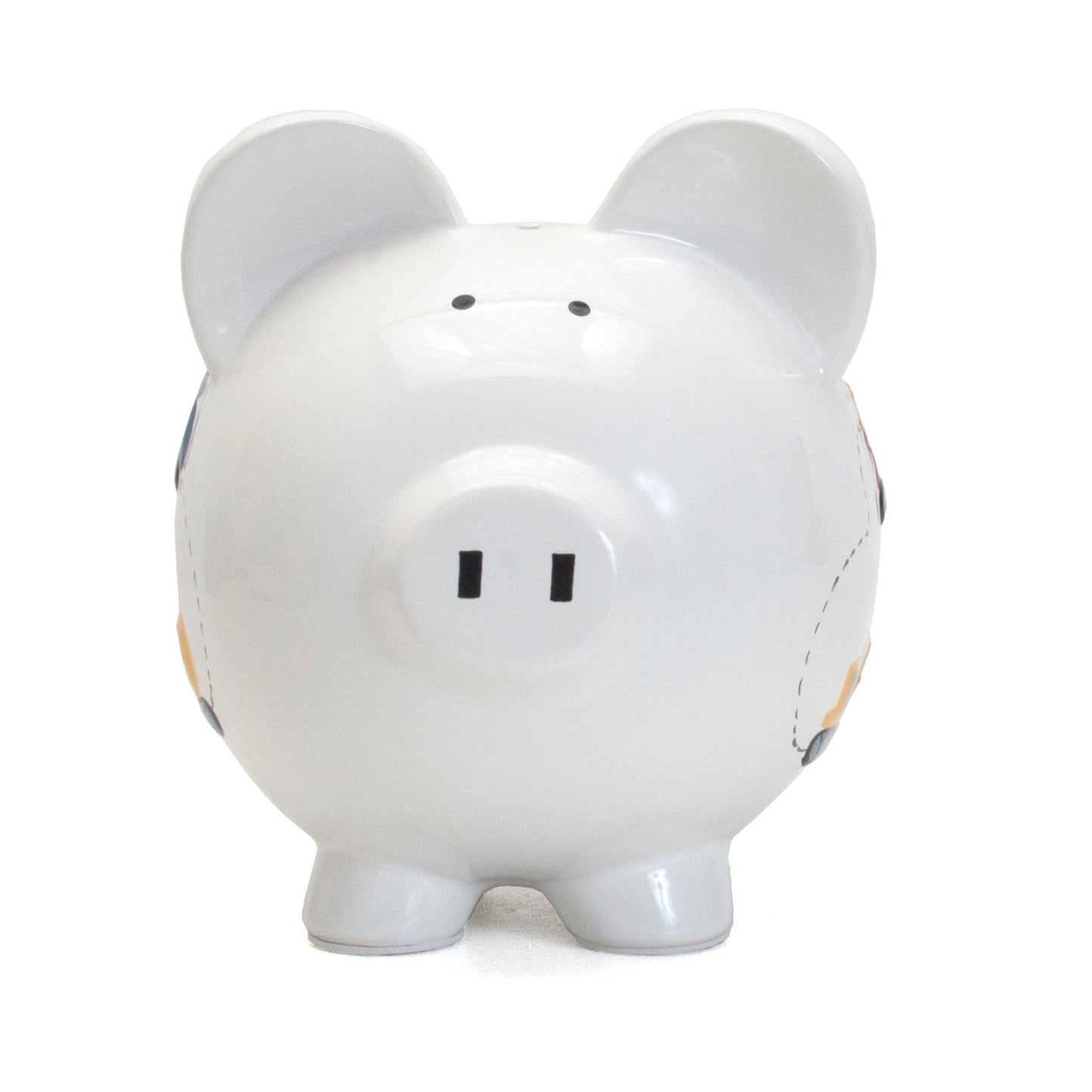 White Construction Large Piggy Bank