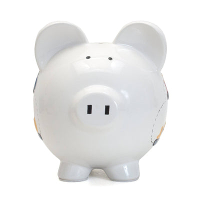 White Construction Large Piggy Bank